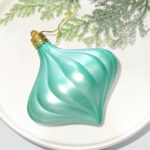 8cm Lake Blue Gift Tube Christmas Ball Ornament Collection - Image 5