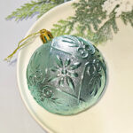 8cm Lake Blue Water-drop Flower Christmas Ball Ornament Collection - Image 5