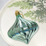 8cm Lake Blue Gift Tube Christmas Ball Ornament Collection - Image 6