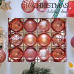 8cm Rose Gold Paiting Classic Christmas Ball Ornament Collection