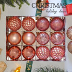 6cm Rose Gold Claissic Christmas Ball Ornament Collection