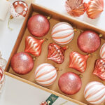 8cm Rose Gold Gift Tube Christmas Ball Ornament Collection - Image 5