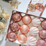 6cm Rose Gold Pumpkin Paiting Pearl, Sequin, Onion Shiny Christmas Ball Ornament Collection - Image 2