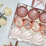 6cm Rose Gold Gift Tube Christmas Ball Ornament Collection - 图片 2