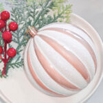 8cm Rose Gold Gift Tube Christmas Ball Ornament Collection - Image 7