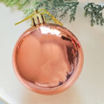 8cm Rose Gold Paiting Classic Christmas Ball Ornament Collection - Image 5