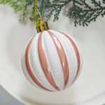 6cm Rose Gold Gift Tube Christmas Ball Ornament Collection - 图片 5