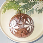 8cm Rose Gold Paiting Classic Christmas Ball Ornament Collection - Image 4