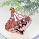6cm Rose Gold Gift Tube Christmas Ball Ornament Collection - 图片 6