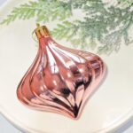 8cm Rose Gold Gift Tube Christmas Ball Ornament Collection - Image 9