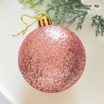8cm Rose Gold Paiting Classic Christmas Ball Ornament Collection - Image 7
