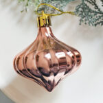 6cm Rose Gold Pumpkin Paiting Pearl, Sequin, Onion Shiny Christmas Ball Ornament Collection - Image 6