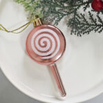 6cm Rose Gold Gift Tube Christmas Ball Ornament Collection - 图片 9