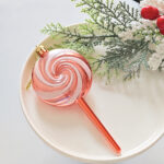 8cm Rose Gold Gift Tube Christmas Ball Ornament Collection - Image 2