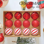 8cm Red Pumpkin Paiting Pearl Christmas Ball Ornament Collection