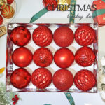 10cm Red Classic Christmas Ball Ornament Collection