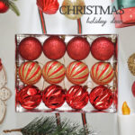 6cm Red Pumpkin Paiting Pearl Christmas Ball Ornament Collection