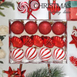 6cm Red Gift Tube Christmas Ball Ornament Collection