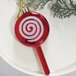 6cm Red Gift Tube Christmas Ball Ornament Collection - 图片 4