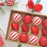 8cm Red Gift Tube Christmas Ball Ornament Collection - Image 2