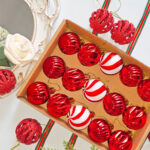 4cm Red S-shaped openwork Christmas Ball Ornamnets - Image 2