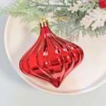 8cm Red Paiting Matt Ball Christmas Ball Ornament Collection - 图片 3