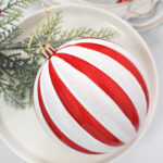 8cm Red Pumpkin Paiting Pearl Christmas Ball Ornament Collection - Image 4