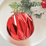 8cm Red Pumpkin Paiting Pearl Christmas Ball Ornament Collection - Image 5