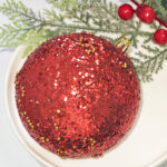 10cm Red Sequin Christmas Ball Ornament Collection - Image 5