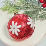 6cm Red Powder Hollow, Pumpkin Christmas Ball Ornament Collection - 图片 5