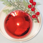 10cm Red Classic Christmas Ball Ornament Collection - Image 5