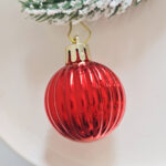 4cm Red S-shaped openwork Christmas Ball Ornamnets - Image 6