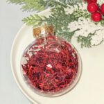 8cm Red Water-drop Flower Christmas Ball Ornament Collection - 图片 6