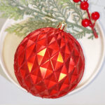 10cm Red Classic Christmas Ball Ornament Collection - Image 6