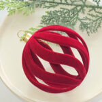 8cm Red Hollow, Concave, Paiting Flocking Christmas Ball Ornament Collection - Image 7
