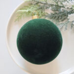 8cm Green Star Gift Box Flocking Christmas Ball Ornament Collection - Image 8