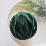 8cm Green Concave Paiting Flocking Christmas Ball Ornament Collection - Image 4