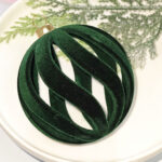 8cm Green Hollow, Concave, Paiting Flocking Christmas Ball Ornament Collection - Image 4