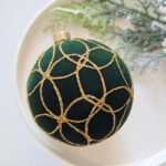 8cm Green Concave Paiting Flocking Christmas Ball Ornament Collection - Image 6