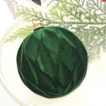 8cm Green Hollow, Concave, Paiting Flocking Christmas Ball Ornament Collection - Image 5