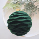 8cm Green Star Gift Box Flocking Christmas Ball Ornament Collection - Image 4