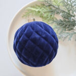 8cm Blue Star Gift Box Flocking Christmas Ball Ornament Collection - 图片 5