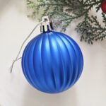 6cm Blue Powder Hollow, Pumpkin Christmas Ball Ornament Collection - Image 3