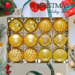 6cm Gold Claissic Christmas Ball Ornament Collection