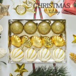 6cm Gold Gift Tube Christmas Ball Ornament Collection