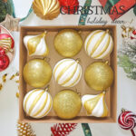 10cm Gold Classic Christmas Gift Ornament Collection