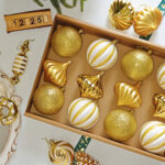 8cm Gold Gift Tube Christmas Ball Ornament Collection - Image 2