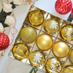 8cm Gold Paiting Classic Christmas Ball Ornament Collection - Image 2
