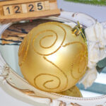10cm Gold Water-Drop Flower Christmas Ball Ornament Collection - Image 3