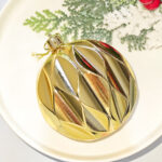 8cm Gold Concave, Pumpkin Paiting Christmas Ball Ornament Collection - Image 3
